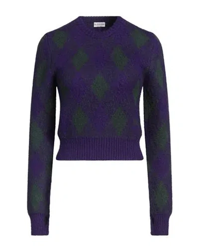 BURBERRY BURBERRY PRORSUM WOMAN SWEATER PURPLE SIZE L WOOL