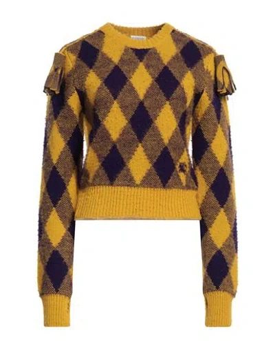 BURBERRY BURBERRY WOMAN SWEATER YELLOW SIZE L WOOL