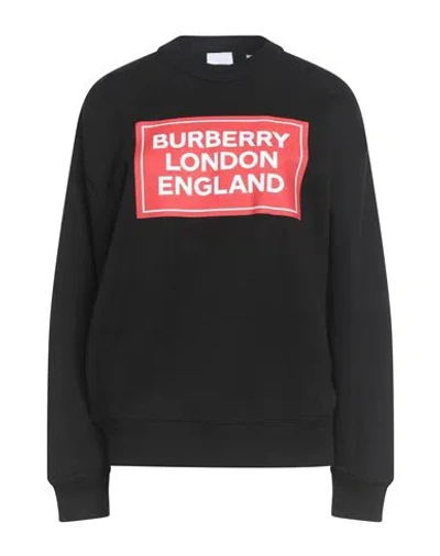 Burberry Woman Sweatshirt Black Size L Cotton, Polyester