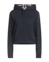 Burberry Woman Sweatshirt Navy Size L Cotton In Blue