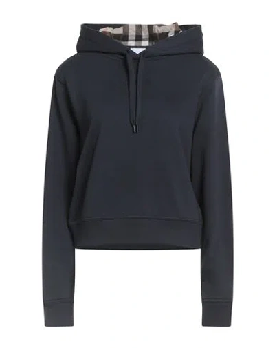 Burberry Woman Sweatshirt Navy Size L Cotton In Blue