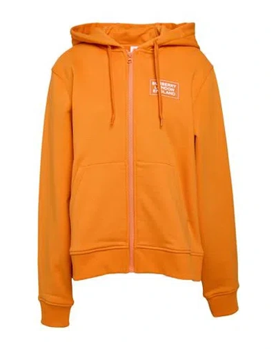 Burberry Woman Sweatshirt Orange Size L Cotton