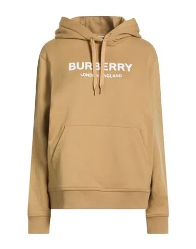 Burberry Woman Sweatshirt Sand Size M Cotton In Brown