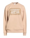 Burberry Woman Sweatshirt Sand Size S Cotton, Polyester In Brown