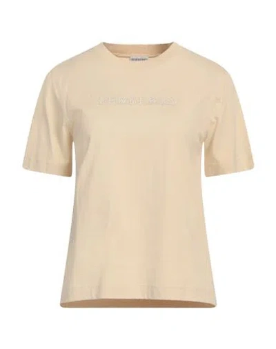 Burberry Woman T-shirt Beige Size M Cotton