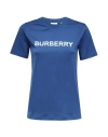BURBERRY BURBERRY BURBERRY BLUE T-SHIRT WOMAN T-SHIRT BLUE SIZE XS COTTON
