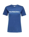 Burberry Woman T-shirt Blue Size Xs Cotton In Blue