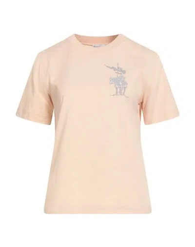 Burberry Woman T-shirt Blush Size M Cotton In Pink