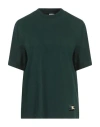 Burberry Woman T-shirt Dark Green Size M Cotton, Elastane In Green