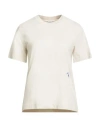 Burberry Woman T-shirt Light Grey Size L Cotton, Elastane