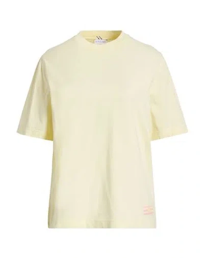 Burberry Woman T-shirt Pastel Yellow Size S Cotton, Elastane In Multi