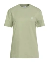 Burberry Woman T-shirt Sage Green Size S Cotton In Gray