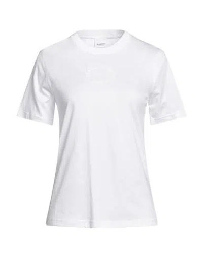 Burberry Prorsum Woman T-shirt White Size L Cotton, Elastane