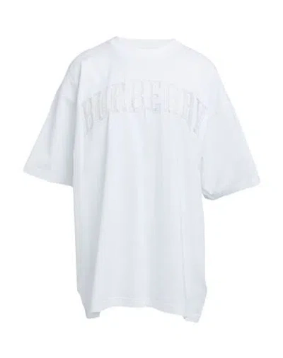 Burberry Woman T-shirt White Size M Cotton