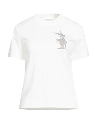 Burberry Woman T-shirt White Size S Cotton