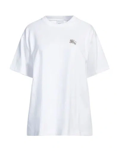 Burberry Crystal-embellished Short-sleeved T-shirt In White