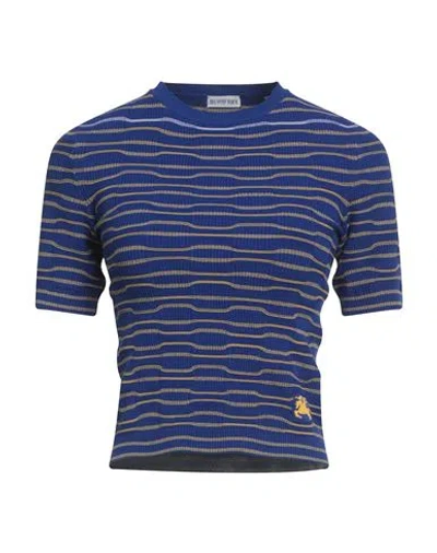 Burberry Woman Top Bright Blue Size M Viscose, Cotton, Polyamide, Polyester, Elastane