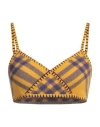 Burberry Check-pattern Wool Blend Top In Yellow