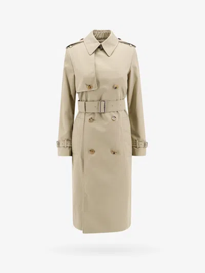 Burberry Woman Trench Woman Beige Trench Coats In Beige O Tan