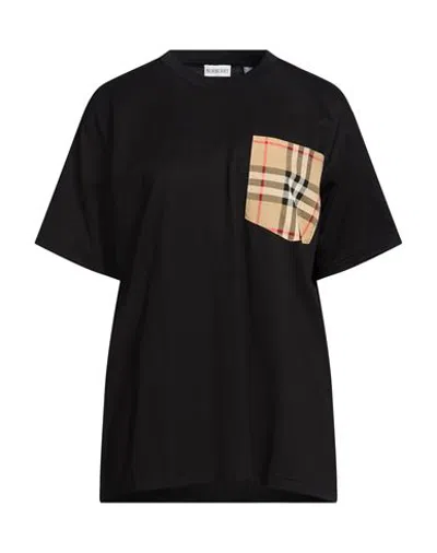 Burberry Woman T-shirt Black Size Xs Cotton