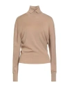 Burberry High Neck Wool Sweater With Equestrian Knight Motif In Brown