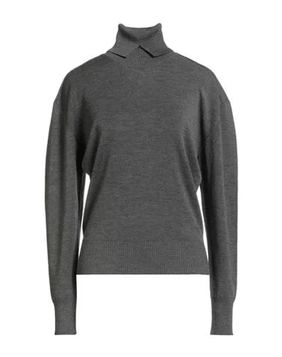 BURBERRY BURBERRY WOMAN TURTLENECK CHARCOAL SIZE M WOOL