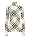 Burberry Prorsum Woman Turtleneck Cream Size M Viscose, Polyester, Polyamide, Elastane In White
