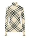 Burberry Prorsum Woman Turtleneck Cream Size M Viscose, Polyester, Polyamide, Elastane In White