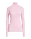 Burberry Woman Turtleneck Pink Size S Wool, Polyester In Pink