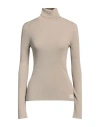 Burberry Prorsum Woman Turtleneck Beige Size L Wool, Polyester, Polyamide, Elastane In Sage Green
