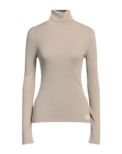 Burberry Prorsum Woman Turtleneck Beige Size L Wool, Polyester, Polyamide, Elastane In Sage Green