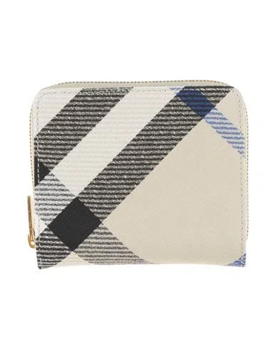 Burberry Woman Wallet Beige Size - Polyester, Cotton In Sand