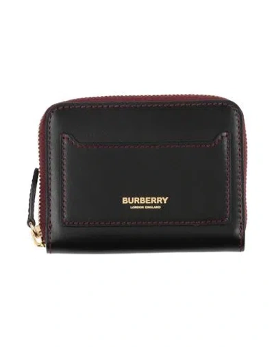 Burberry Woman Wallet Black Size - Calfskin