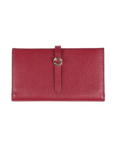 Burberry Woman Wallet Brick Size - Calfskin In Red