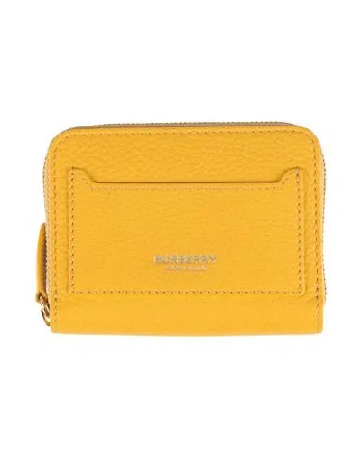 Burberry Woman Wallet Marigold Size - Leather In Yellow