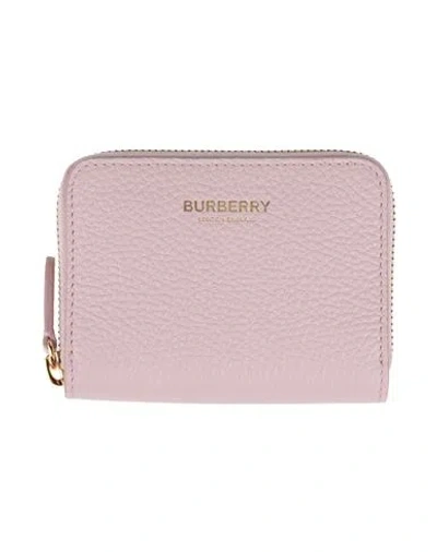 Burberry Woman Wallet Pink Size - Calfskin
