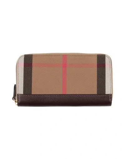 Burberry Woman Wallet Sand Size - Organic Cotton, Cotton, Calfskin