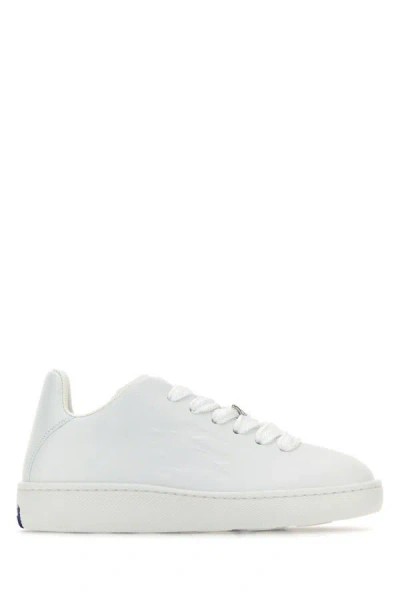 BURBERRY BURBERRY WOMAN WHITE LEATHER SNEAKERS