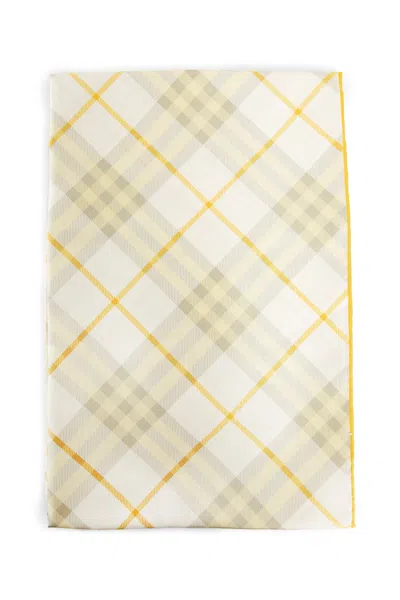 Burberry Woman Yellow Scarves In White