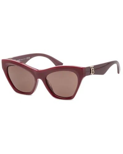Burberry Women's 0be4420u 55mm Sunglasses In Red