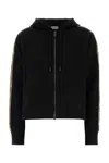 Burberry Check Stripe Sweatshirt In Black
