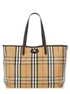 Burberry Womens Highlands Medium Cotton-blend Tote Bag Sand