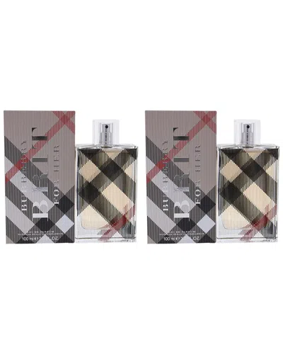 Burberry Women's 3.3oz Brit For Her Edp Pack Of 2