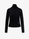 Burberry Soft Blend Turtleneck Sweater With Long Sleeves In Black