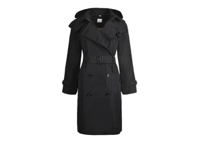 Pre-owned Burberry Women's Amberford Trench Coat In Black
