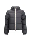 Burberry Puffer Jacket With Concealed Hood In Black