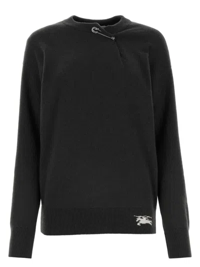 BURBERRY WOMEN'S ANTHRACITE CASHMERE SWEATER