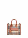 Burberry Women Archive Beige Freya Mini Tote Bag In Multi