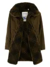 Burberry Women Army Green Gabardine Reversible Jacket