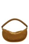 Burberry Camel Suede Hebden Handbag In Brown